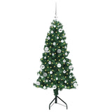 Albero di Natale Artificiale Angolare con 150 LED Verde 150 cm