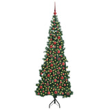 Albero di Natale Artificiale Angolare con 300 LED Verde 180 cm