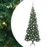 Albero di Natale Artificiale Angolare con 300 LED Verde 180 cm