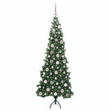 Albero di Natale Artificiale Angolare con 300 LED Verde 180 cm