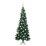 Albero di Natale Artificiale Angolare con 300 LED Verde 180 cm