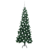 Albero di Natale Artificiale Angolare con 300 LED Verde 180 cm