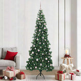 Albero di Natale Artificiale Angolare con 300 LED Verde 240 cm
