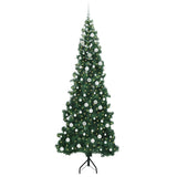 Albero di Natale Artificiale Angolare con 300 LED Verde 240 cm