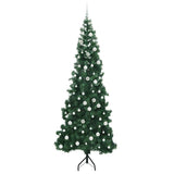 Albero di Natale Artificiale Angolare con 300 LED Verde 240 cm