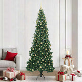 Albero di Natale Artificiale Angolare con 300 LED Verde 240 cm