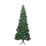Albero di Natale Artificiale Angolare con 300 LED Verde 240 cm