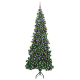 Albero di Natale Artificiale Angolare con 300 LED Verde 240 cm