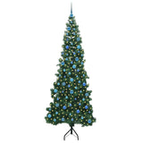 Albero di Natale Artificiale Angolare con 300 LED Verde 240 cm