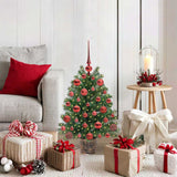 Albero di Natale artificiale con 150 LED Verde 75 cm PE e PVC