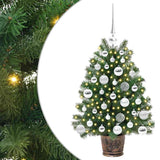 Albero di Natale artificiale con 150 LED Verde 75 cm PE e PVC