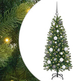 Albero di Natale artificiale con 150 LED Verde 120 cm PE e PVC
