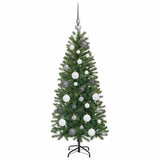 Albero di Natale artificiale con 150 LED Verde 120 cm PE e PVC