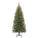 Albero di Natale artificiale con 150 LED Verde 120 cm PE e PVC