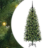 Albero di Natale artificiale con 150 LED Verde 120 cm PE e PVC