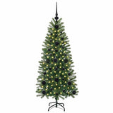 Albero di Natale artificiale con 150 LED Verde 120 cm PE e PVC