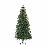 Albero di Natale artificiale con 150 LED Verde 120 cm PE e PVC