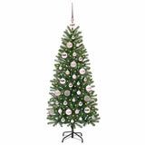 Albero di Natale artificiale con 150 LED Verde 120 cm PE e PVC