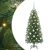 Albero di Natale artificiale con 150 LED Verde 120 cm PE e PVC