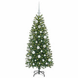 Albero di Natale artificiale con 150 LED Verde 120 cm PE e PVC