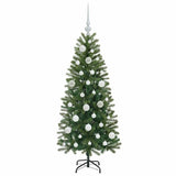 Albero di Natale artificiale con 150 LED Verde 120 cm PE e PVC