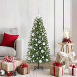 Albero di Natale artificiale con 150 LED Verde 120 cm PE e PVC