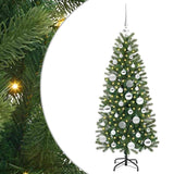 Albero di Natale artificiale con 150 LED Verde 120 cm PE e PVC