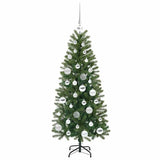 Albero di Natale artificiale con 150 LED Verde 120 cm PE e PVC