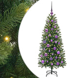 Albero di Natale artificiale con 150 LED Verde 120 cm PE e PVC