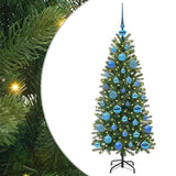 Albero di Natale artificiale con 150 LED Verde 120 cm PE e PVC