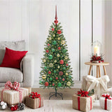 Albero di Natale artificiale con 150 LED Verde 120 cm PE e PVC