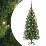 Albero di Natale artificiale con 150 LED Verde 120 cm PE e PVC