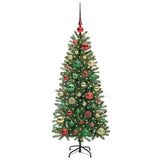Albero di Natale artificiale con 150 LED Verde 120 cm PE e PVC