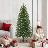 Albero di Natale artificiale con 150 LED Verde 150 cm PE e PVC