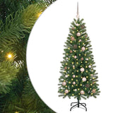 Albero di Natale artificiale con 150 LED Verde 150 cm PE e PVC