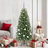Albero di Natale artificiale con 150 LED Verde 150 cm PE e PVC