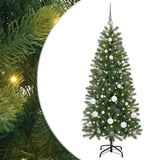 Albero di Natale artificiale con 150 LED Verde 150 cm PE e PVC