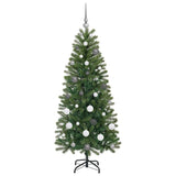 Albero di Natale artificiale con 150 LED Verde 150 cm PE e PVC