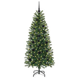Albero di Natale artificiale con 150 LED Verde 150 cm PE e PVC