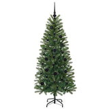 Albero di Natale artificiale con 150 LED Verde 150 cm PE e PVC