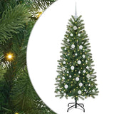 Albero di Natale artificiale con 150 LED Verde 150 cm PE e PVC