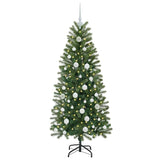 Albero di Natale artificiale con 150 LED Verde 150 cm PE e PVC
