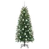 Albero di Natale artificiale con 150 LED Verde 150 cm PE e PVC