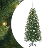 Albero di Natale artificiale con 150 LED Verde 150 cm PE e PVC