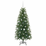 Albero di Natale artificiale con 150 LED Verde 150 cm PE e PVC