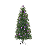 Albero di Natale artificiale con 150 LED Verde 150 cm PE e PVC