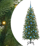 Albero di Natale artificiale con 150 LED Verde 150 cm PE e PVC