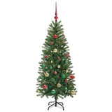 Albero di Natale artificiale con 150 LED Verde 150 cm PE e PVC