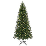 Albero di Natale artificiale con 300 LED Verde 180 cm PE e PVC