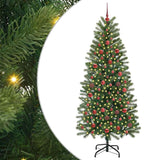 Albero di Natale artificiale con 300 LED Verde 180 cm PE e PVC